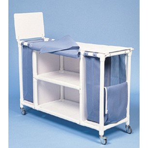 Dual-Shelf Hospital Linen Cart