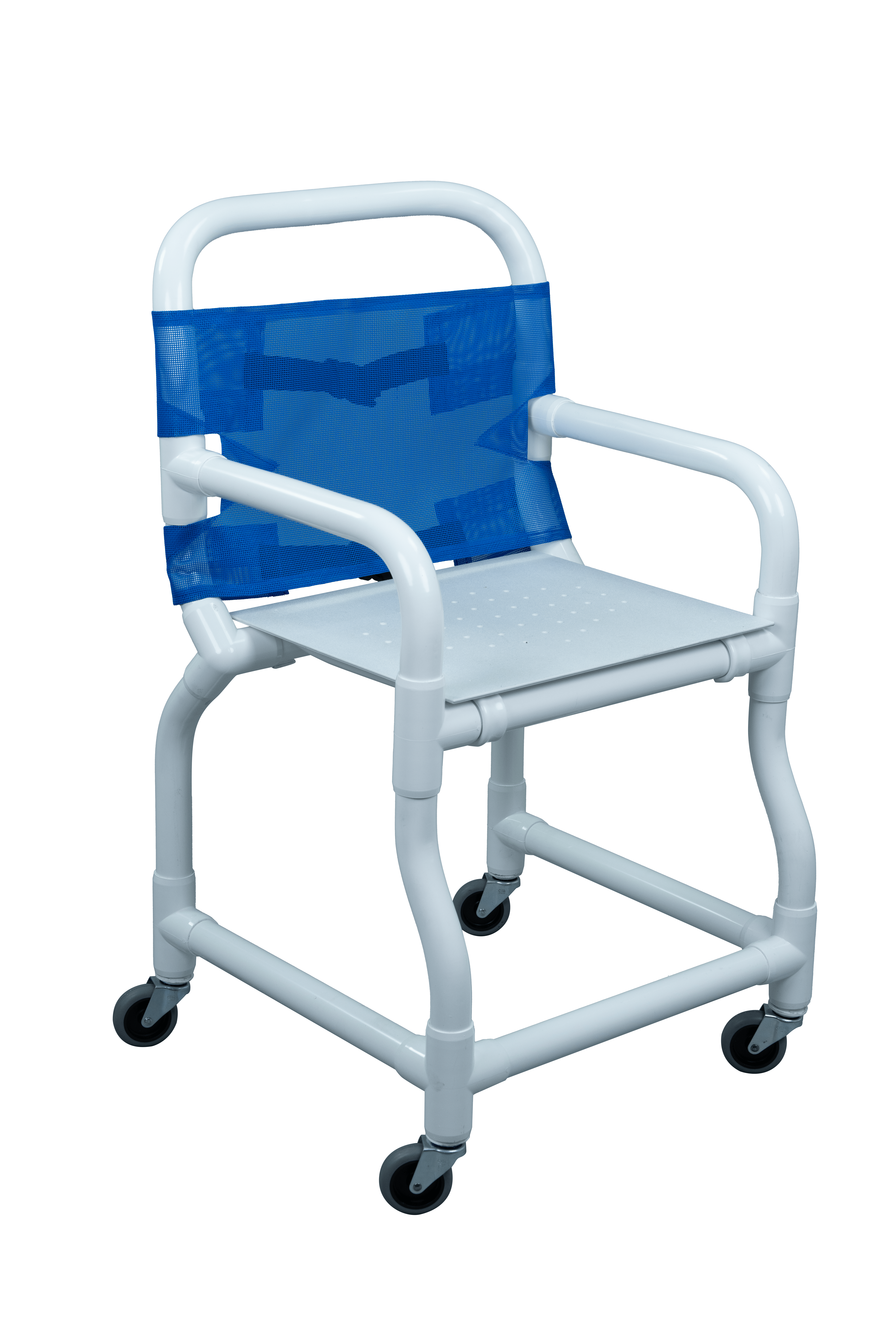220 - Wheeled Perforated-Seat Shower Chair