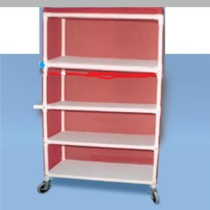 Extra-Wide Quad-Shelf Linen Cart